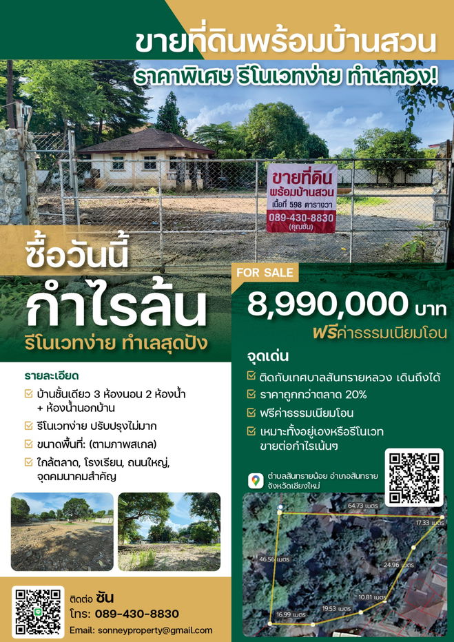 รูป ขายที่ดินพร้อมบ้านเดี่ยวราคาดี - รูปที่ 1/7