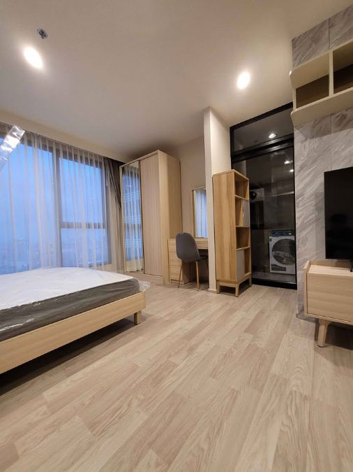 picture TA7930📲LineID @556ryccg🚄30 sqm Studio Floor23 Tower B Fully furnished IDEO Mobi Sukhumvit Eastpoint BTS BangNa 270m. - 10/10