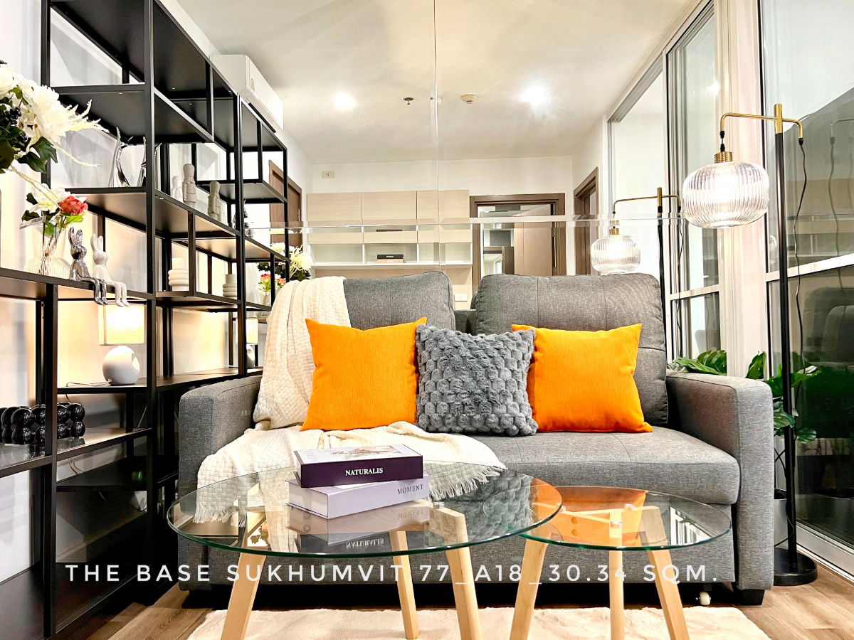 รูป ให้เช่า ของใหม่หมดทั้งห้อง The Base สุขุมวิท77 พร้อมอยู่ วิวสระและโค้งน้ำเจ้าพระยา ใกล้บีทีเอสอ่อนนุช - รูปที่ 4/10