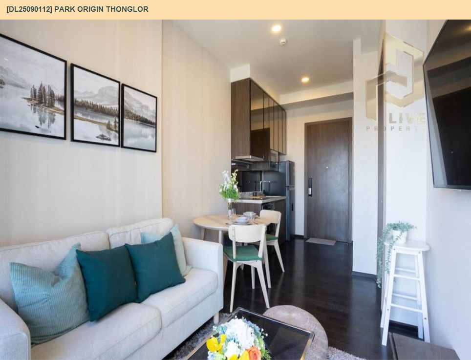 picture DL25090112 Condo for rent, PARK ORIGIN THONGLOR near BTS Thong Lo, ready to move in, call urgently 0656133286 LineID @655ebbvc - 2/10