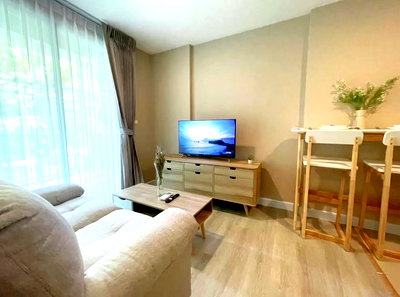 คอนโดให้เช่า : TA2456📲LineID @556ryccg🚄36 ตรม 1 ห้องนอน ชั้น 1 ตึก B เฟอร์นิเจอร์พร้อมอยู่ Metro Luxe รัชดา ใกล้MRTสุทธิสาร, MRTห้วยขวาง