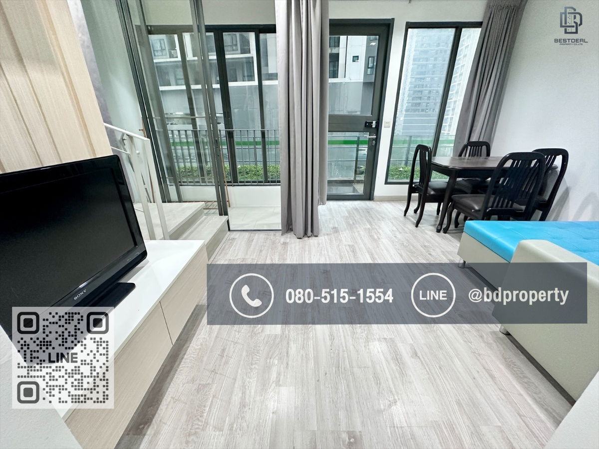 picture Bestdeal FOR RENT CONDO. “Ideo Mobi Rama 9”2bedroom Duplex 62sqm. Rental 23,000 THB /month  Near Phraram Kao 9 MRT Station 80 meters. - 1/12