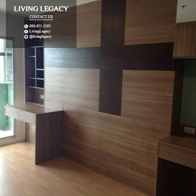 รูป SM8BFD ให้เช่าคอนโด Lumpini Place Srinakarin - Huamark Station 32 ตร.ม. ชั้น 13 ตึก A line id : @livinglegacy - รูปที่ 3/5