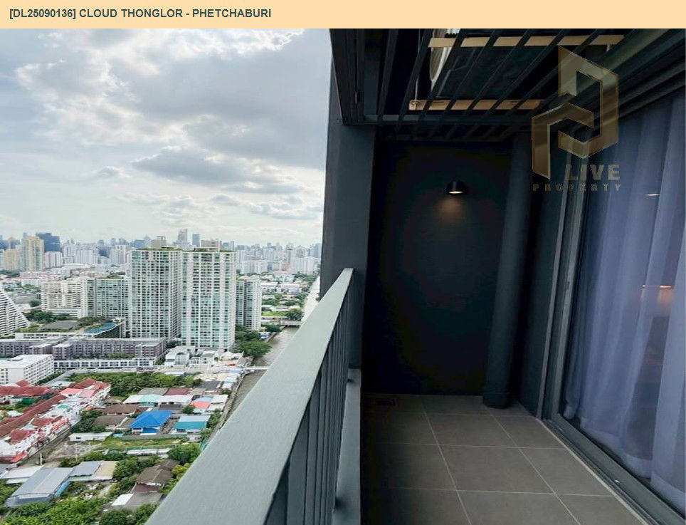 รูป DL25090136 ให้เช่าคอนโด คลาวด์ ทองหล่อ - เพชรบุรี (CLOUD Thonglor - Phetchaburi) ใกล้ MRT เพชรบุรี พร้อมเข้าอยู่ โทรด่วน 0638692663 LineID @655ebbvc - รูปที่ 6/9