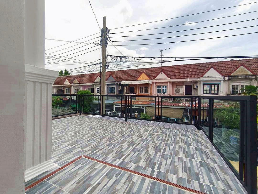 รูป บ้านสวย  ติดถนนกาญจนาภิเษก  มีระเบียงหน้าบ้าน  #หมู่บ้าน ป.ฝาสุข นิเวศน์  บางบัวทอง  รีโนเวทใหม่  ใกล้เซ็นทรัล เวสเกต - รูปที่ 17/20