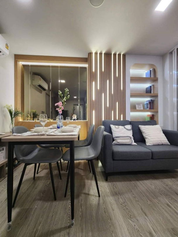 รูป 💎ให้เช่า​ Kave​ Island​ แบบ​ 2​ ห้องนอน​ (1​ bed​ plus)​ พท.38 ตรม.ตึก​ C​ ชั้น​ 6 ห้องมุม​ แต่งบิ้วอินน์​ muji+modern - รูปที่ 8/39