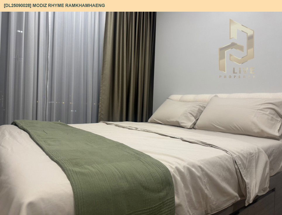picture DL25090028 Condo for rent, Modiz Rhyme Ramkhamhaeng near MRT รามคำแหง, ready to move in, call urgently 0656133286 LineID @534wlwof - 3/9