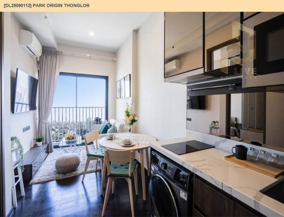 picture DL25090112 Condo for rent, PARK ORIGIN THONGLOR near BTS Thong Lo, ready to move in, call urgently 0656133286 LineID @655ebbvc - 6/10