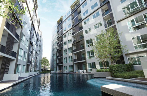 รูป ขายถูก คอนโด ห้องพิเศษ หายาก 42 ตารางเมตร พร้อมระเบียงริมสระว่ายน้ำ - รูปที่ 12/19