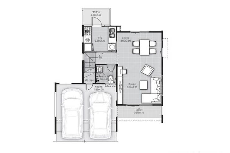 picture Single house for sale. Additional front extended room, rear extended Thai kitchen and garage roof cover. - 2/12