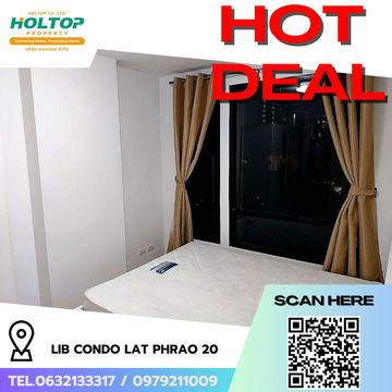 #R6164  🎉 070968 ให้เช่าคอนโด LIB Condo Lat Phrao 20
