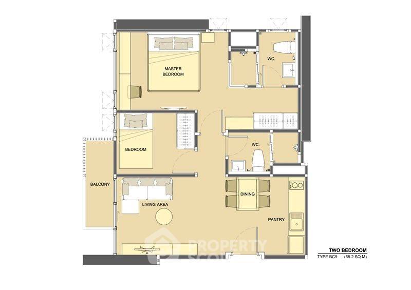 picture 2-BR Condo at Life Ratchadapisek near MRT Huai Khwang (ID 2300480) - 7/12