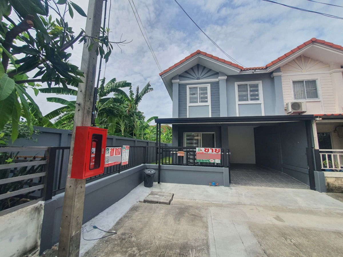 picture Beautiful corner townhouse, special discount, 2-storey, 30 square wah, Baan Pruksa 33 Bang Bua Thong, beautiful view, nice garden, newly renovated - 4/27