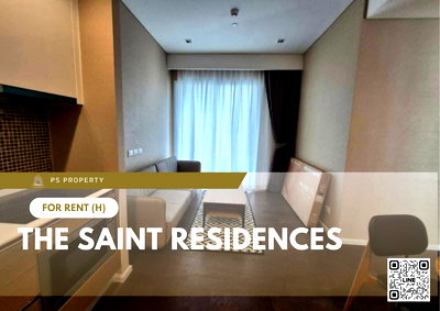 คอนโดให้เช่า : ให้เช่า 🔥 The Saint Residences 🔥 ใกล้ MRT พหลโยธิน 2 ห้องนอน เฟอร์นิเจอร์ และ เครื่องใช้ไฟฟ้าครบ 