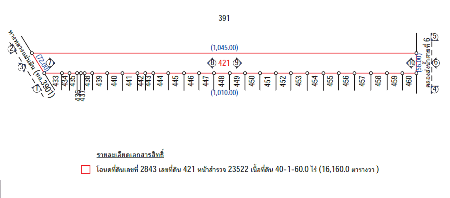 รูป ที่ดินเปล่า เนื้อที่ทั้งหมด 64640 ตารางเมตร ตำบลคลองสี่ อำเภอคลองหลวง ปทุมธานี ราคา 115,544,000 บาท - รูปที่ 10/12