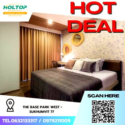 Condos for rent : #Z2343💥080668🔥 Condo for rent: THE BASE Park West - Sukhumvit 77