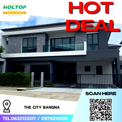 บ้านเดี่ยวให้เช่า : #R6222 🎉 080968  ให้เช่าบ้าน The City Bangna