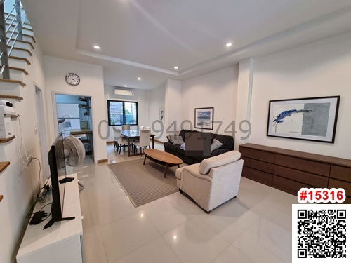 picture For sale with tenant, 3-storey townhouse, The Canvas Sukhumvit-Samrong, near Imperial Samrong - 16/24