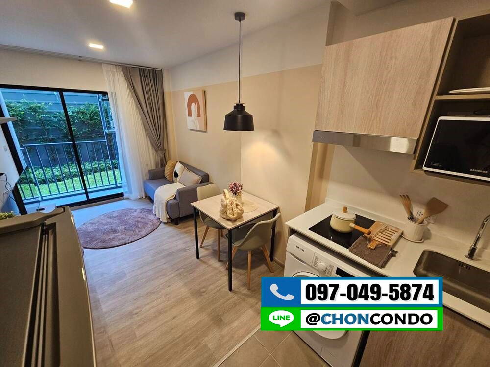 รูป DCondo  Sense ชั้น1 ตึกA  ------------ห้องใหม่ + ตกแต่งสวย-----------Tel 097-049-5874 (Line: @choncondo มี@ด้วย) - รูปที่ 3/17