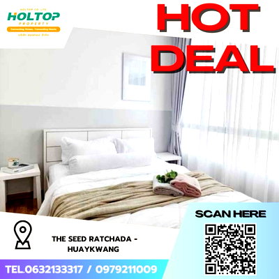 Condos for rent : #Z2337💥080668🔥 Condo for rent: The Seed Ratchada - Huai Khwang