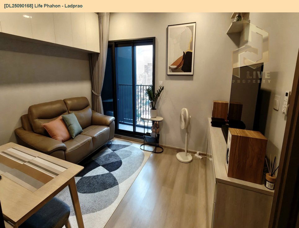 picture DL25090168 Condo for rent, Life Phahon - Ladprao near BTS Ha Yaek Lat Phrao, ready to move in, call urgently 0656133286 LineID @655ebbvc - 2/8