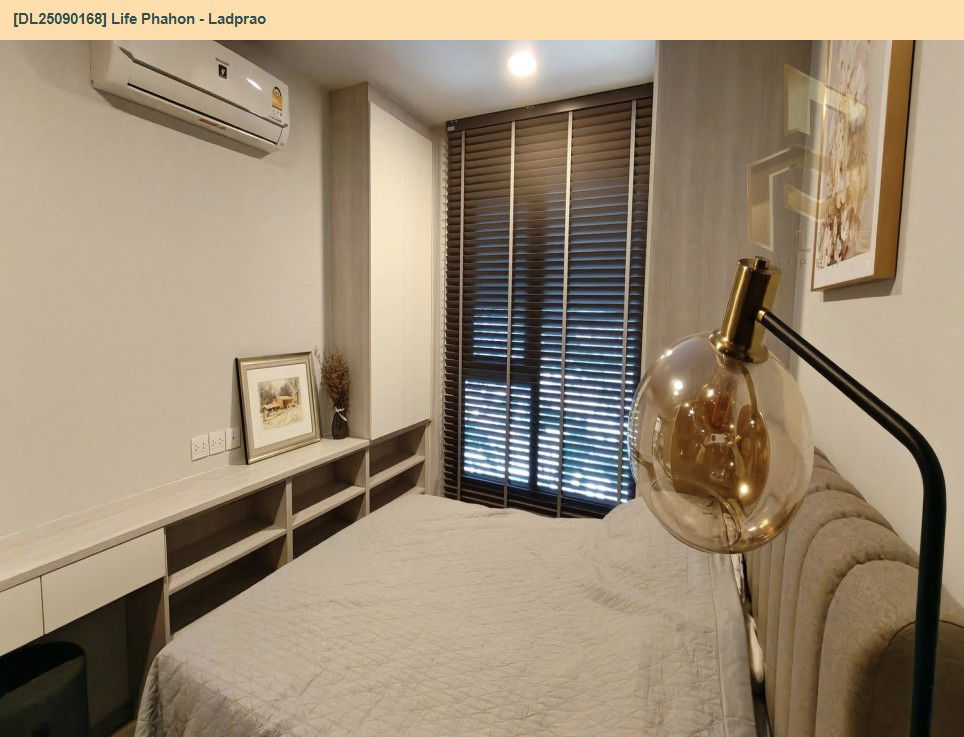 picture DL25090168 Condo for rent, Life Phahon - Ladprao near BTS Ha Yaek Lat Phrao, ready to move in, call urgently 0656133286 LineID @655ebbvc - 4/8