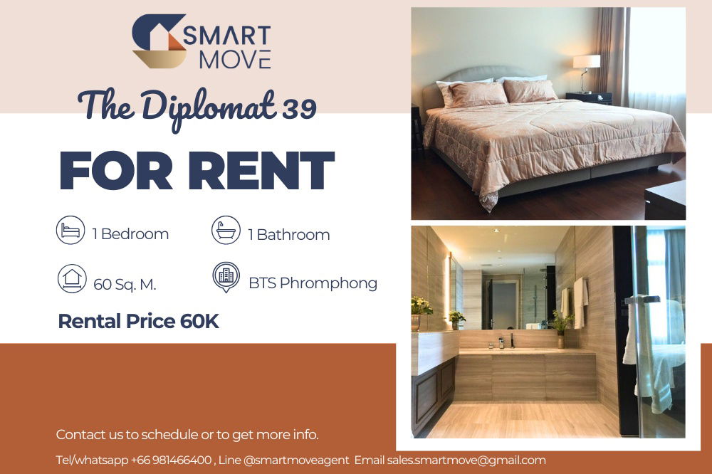 picture  For Rent! Ultimate Luxury Class!! high floor 19+, There is a bathtub!!🔥Code C20250900010..The Diplomat 39, 1 bed, 1 bath, furnished, ready to move in - 1/5