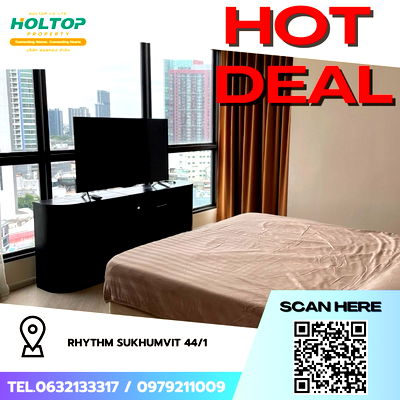 Condos for rent Sukumvit 44/1 : #Z2314💥050968🔥 Condo for rent: RHYTHM Sukhumvit 44/1