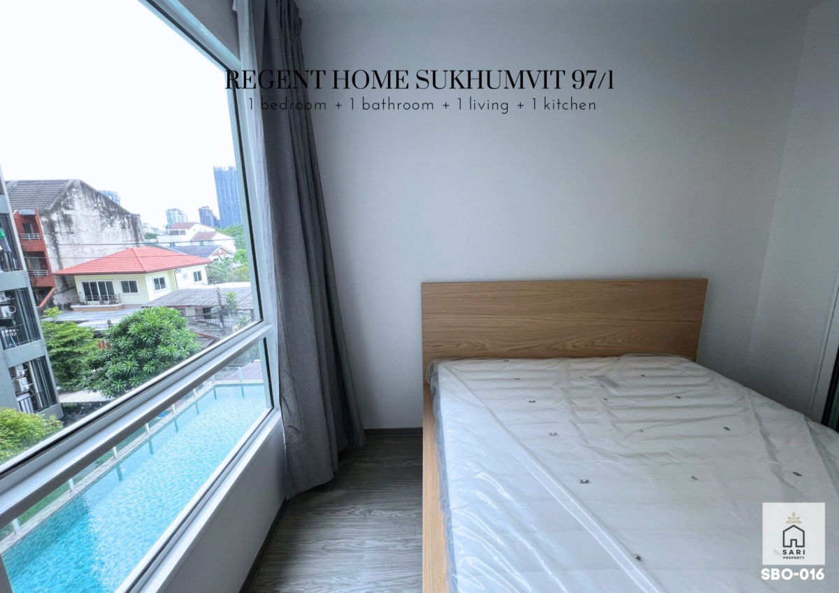 รูป ห้องมุมวิวสระ หายากสุดในโครงการ เฟอร์พร้อมอยู่ ใกล้ BTS บางจาก Regent Home Sukhumvit 97/1 - รูปที่ 1/17