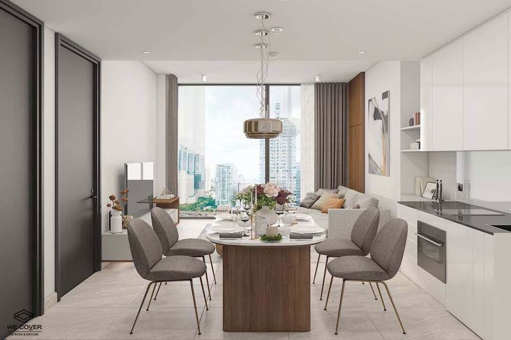 picture 🔥 For Rent !! high floor 15++, Rare Item, City View!!🔥Code C20250900017.....Tait Sathorn 12, 1 bedroom, 1 bathroom, furnished, ready to move in 📣📣 - 4/10