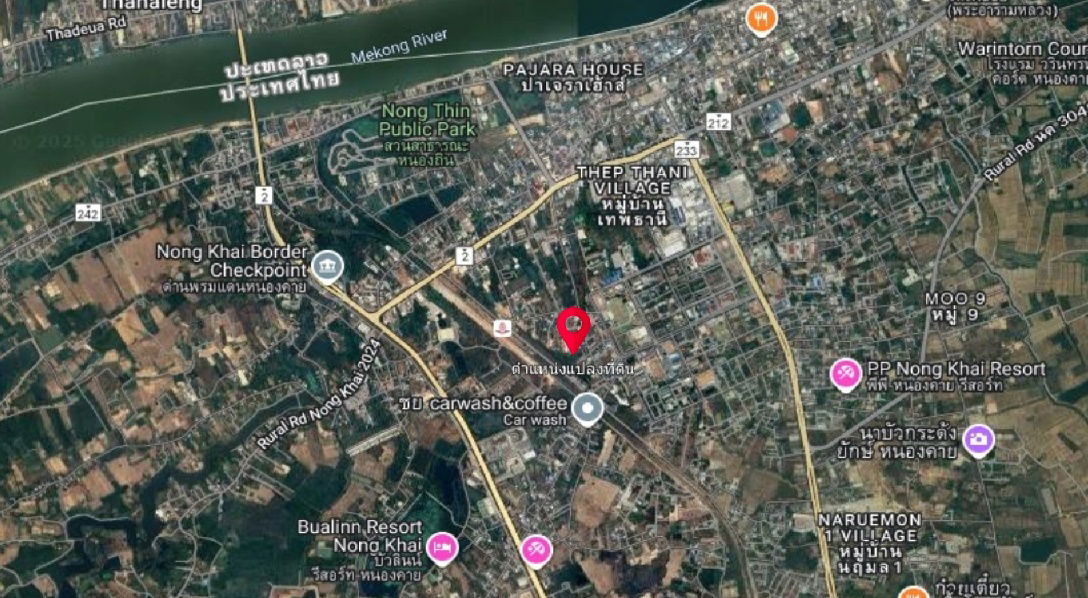 รูป ขายที่ดินติดทางรถไฟความเร็วสูงและถนนเลี่ยงเมืองตัดใหม่ อ.เมือง จ.หนองคาย เนื้อที่ 2 ไร่ 1 งาน 61.5 ต.ร.ว. ราคาไร่ละ 5,000,000 บาท - รูปที่ 5/8