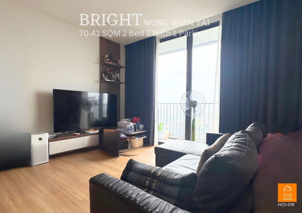 picture Bright Wong Wian Yai (70.41 sq m) 2 bedrooms, 2 bathrooms, fully furnished, ready to move in - 3/30