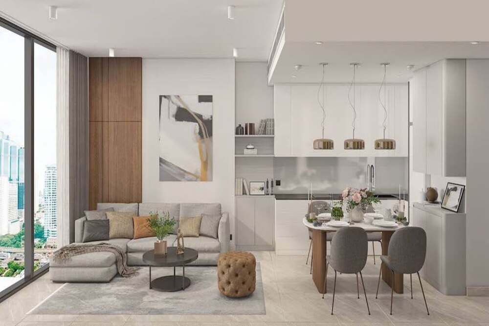 picture 🔥 For Rent !! high floor 15++, Rare Item, City View!!🔥Code C20250900017.....Tait Sathorn 12, 1 bedroom, 1 bathroom, furnished, ready to move in 📣📣 - 6/10