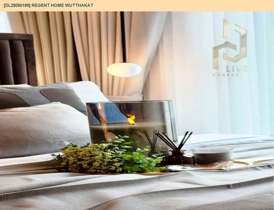 รูป DL25090189 ให้เช่าคอนโด  รีเจ้นท์ โฮม วุฒากาศ (Regent Home Wutthakat) ใกล้ BTS วุฒากาศ พร้อมเข้าอยู่ โทรด่วน 0638692663 LineID @655ebbvc - รูปที่ 7/13