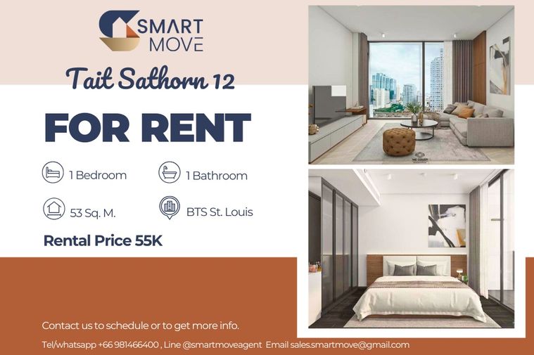 🔥 สำหรับเช่า !! ชั้นสูง 15++, ห้องหายาก, วิวเมืองสวย!!🔥Code C20250900017........Tait Sathorn 12, 1 ห้องนอน, 1 ห้องน้ำ, แต่งครบ, พร้อมเข้าอยู่📣📣