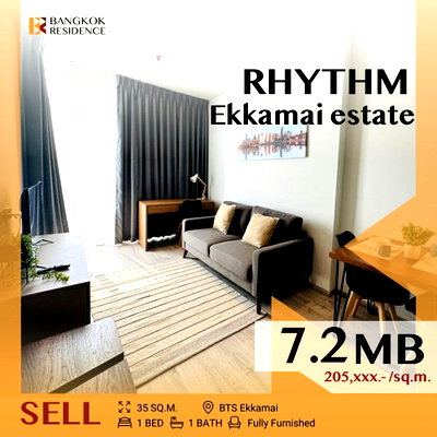 Condos for sale : 🌟Beautiful fully furnished unit ,Rhythm Ekkamai Estate BTS Ekkamai
