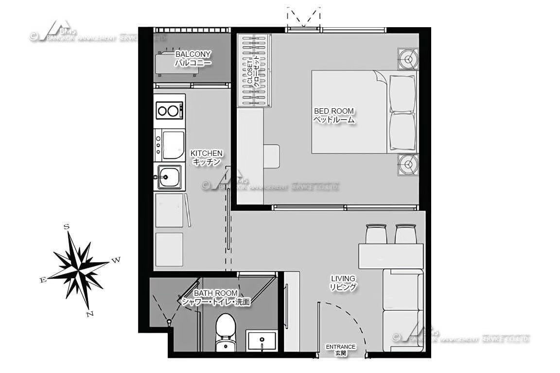 รูป Life Asoke - 1 ห้องนอน / 1 ห้องน้ำ, ชั้น 17 - รูปที่ 13/13