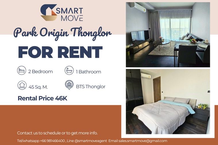 Code C20230104501.......Park Origin Thonglor สำหรับเช่า, 2 ห้องนอน, 1 ห้องน้ำ, ชั้นสูง 45++, แต่งครบ, พร้อมเข้าอยู่, ราคาพิเศษ!!