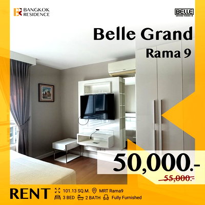 Condos for rent :  Belle Grand Rama 9 ✨ Stylish Unit, Below Market Price 💸 Near MRT Rama 9 