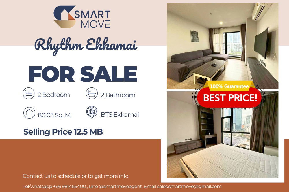 รูป 🔥 สำหรับขาย !! ครัวปิด,🔥 Code C20250700013..........Rhythm Ekkamai, 2 ห้องนอน, 2 ห้องน้ำ, ชั้นสูง, แต่งครบ, ราคาพิเศษ!!📣📣 - รูปที่ 1/11