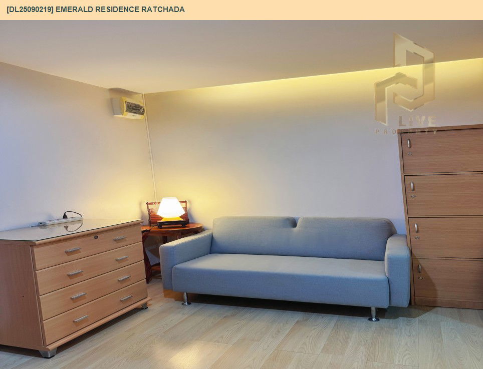 รูป DL25090219 ให้เช่าคอนโด เอมเมอรัลด์ เรสซิเดนท์ รัชดา (Emerald Residence Ratchada) ใกล้ MRT ห้วยขวาง พร้อมเข้าอยู่ โทรด่วน 0638692663 LineID @655ebbvc - รูปที่ 6/20