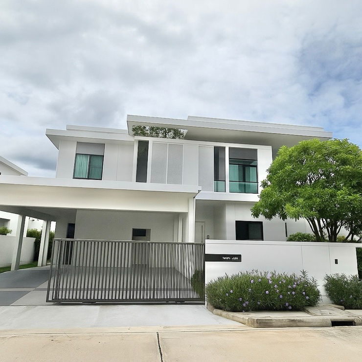 บ้านเดี่ยวให้เช่า : ให้เช่าบ้านมัณฑนา บางนา กม.15 (MANTANA Bangna km.15) ติดถนนใหญ่บางนา-ตราด