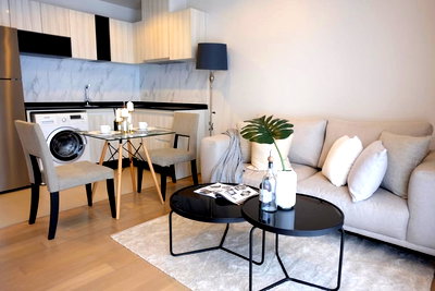 คอนโดให้เช่า : TA7996📲LineID @556ryccg🚄1 ห้องนอน 43 ตรม ชั้น16 พร้อมเฟอร์นิเจอร์ HQ Thonglor ใกล้รถไฟฟ้า BTS ทองหล่อ, Marche Thonglor 