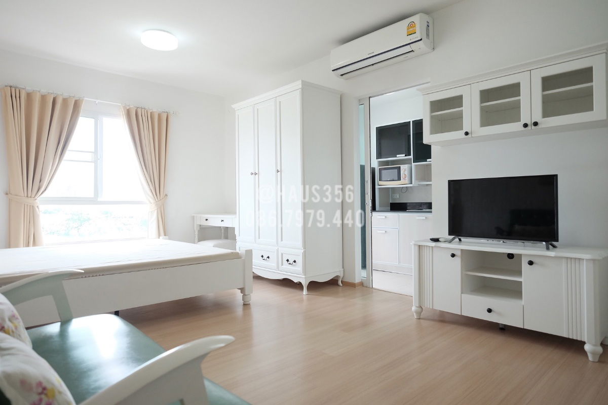 รูป ให้เช่า ห้องกว้าง วิวโล่ง ห้องใกล้ลิฟต์ไม่ติดห้องใคร มีเฟอร์พร้อมเครื่องใช้ไฟฟ้า  - รูปที่ 1/10