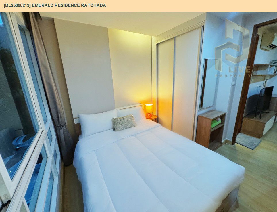 รูป DL25090219 ให้เช่าคอนโด เอมเมอรัลด์ เรสซิเดนท์ รัชดา (Emerald Residence Ratchada) ใกล้ MRT ห้วยขวาง พร้อมเข้าอยู่ โทรด่วน 0638692663 LineID @655ebbvc - รูปที่ 10/20