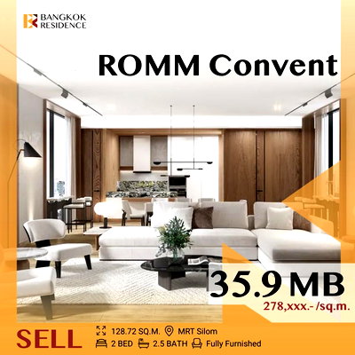 ขายคอนโด : 💎Fully Fitted, Wellness - Comfort in a Prime Spot ROMM Convent near MRT Silom