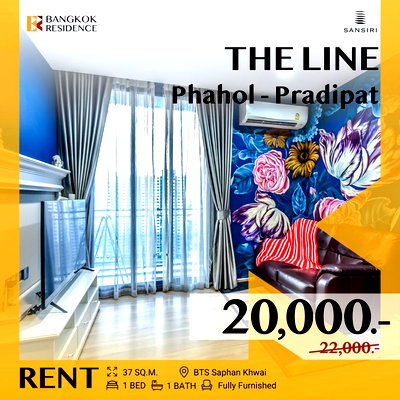 Condos for rent :  THE LINE Phahol - Pradipat 🌟 Fully Furnished Unit, Never Rented Out 💥 Near BTS Saphan Khwai 