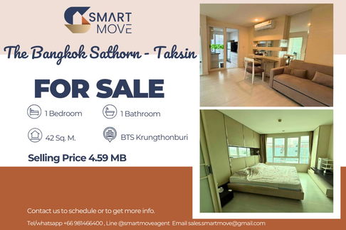 🔥For Sale!! Resort style project!!🔥 Code C20250900001..........The Bangkok Sathorn - Taksin, 1 bedroom, 1 bathroom, furnished, Special Deal!!📣📣