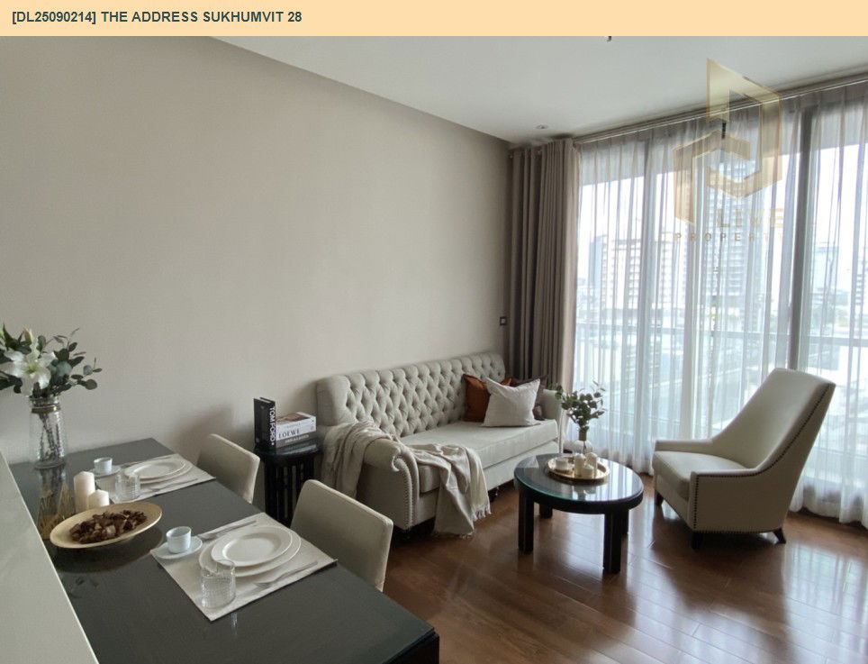 รูป DL25090214 ให้เช่าคอนโด ดิ แอดเดรส สุขุมวิท 28 (The Address Sukhumvit 28) ใกล้ BTS พร้อมพงษ์ พร้อมเข้าอยู่ โทรด่วน 0638692663 LineID @655ebbvc - รูปที่ 2/11