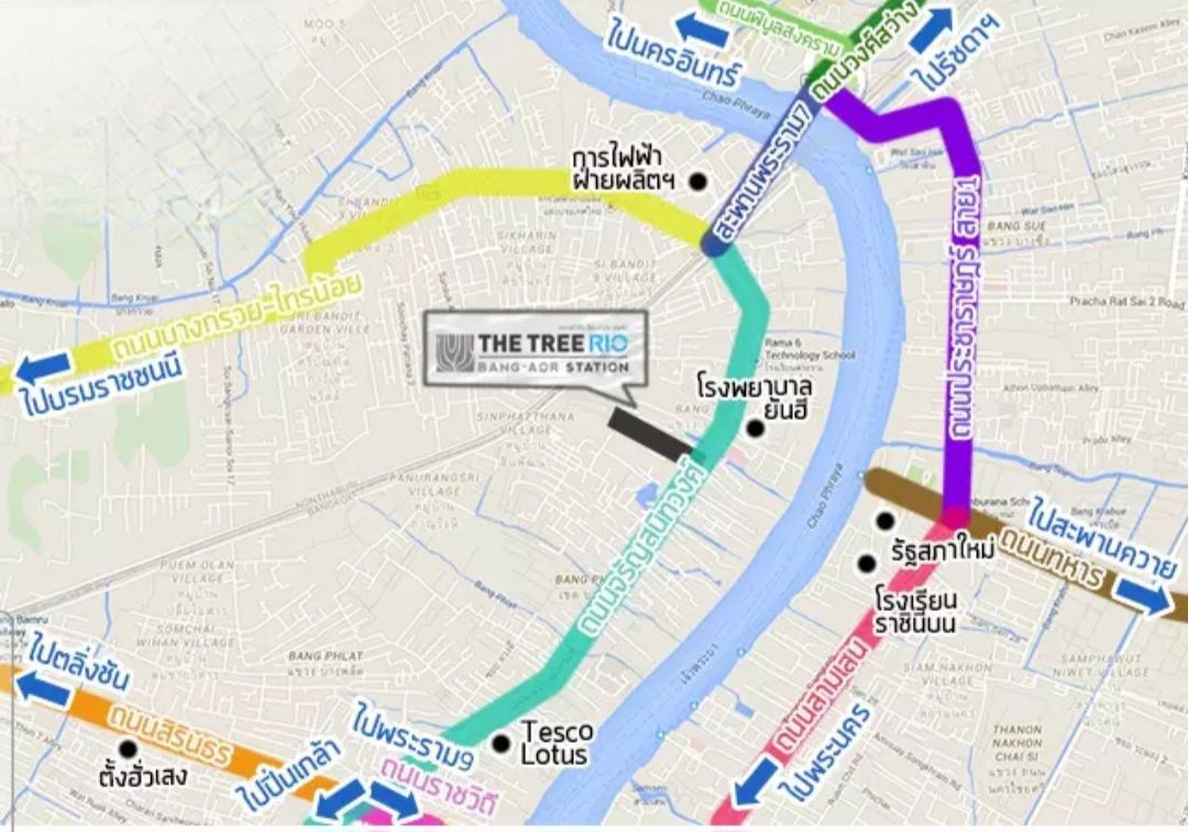 รูป สัมผัสชีวิตเหนือระดับริมแม่น้ำเจ้าพระยาที่ เดอะทรี ริโอ บางอ้อ สเตชั่น  / The Tree Rio Bang-Aor Station   ห้องขนาด 30.63 ตร.ม. ชั้น 12 - รูปที่ 15/15